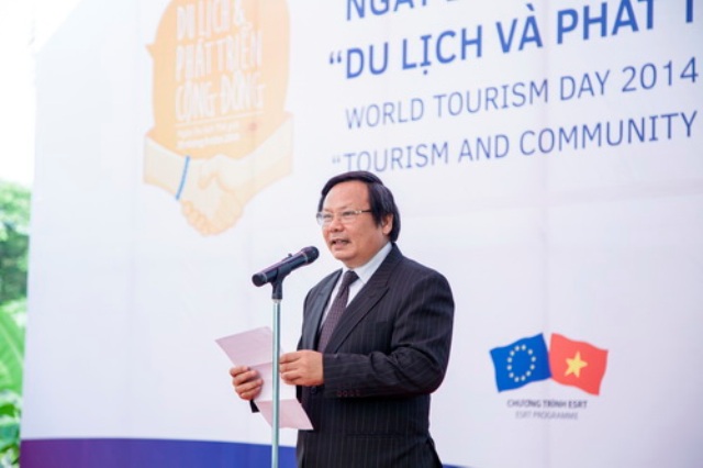 Tổng Cục Du lịch Nguyễn Văn Tuấn phát biểu tại Lễ kỷ niệm