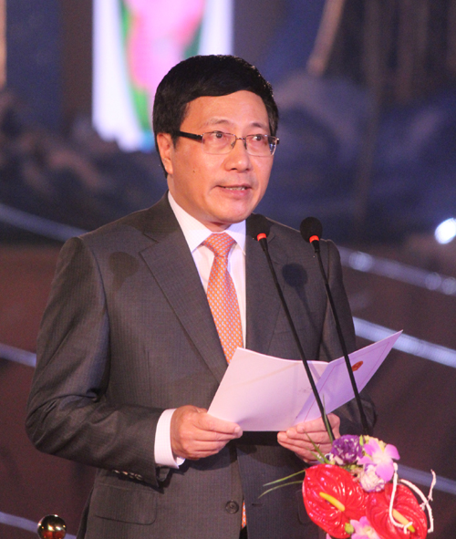 Phó Thủ tướng Chính phủ Phạm Bình Minh phát biểu tại Lễ khai mạc