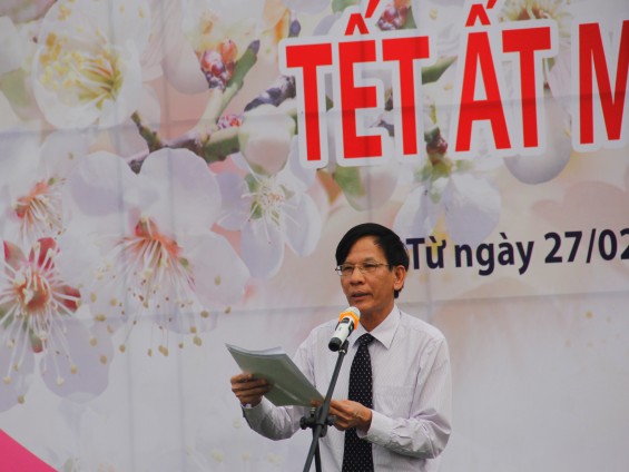 Đồng chí Nguyễn Đình Lợi phát biểu tại lễ Khai mạc