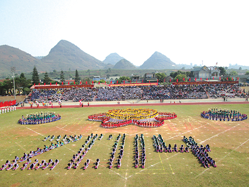 Màn đồng diễn khai mạc Đại hội TDTT tỉnh Lai Châu lần thứ III năm 2014
