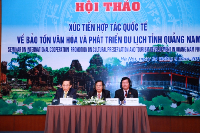 Hội thảo xúc tiến hợp tác quốc tế về bảo tồn văn hóa và phát triển du lịch Quảng Nam. 