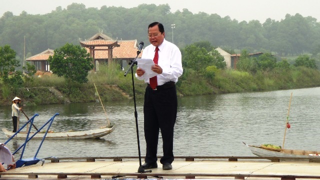 Ông Lê Minh Sơn - Phó Giám đốc Sở VHTTDL thành phố Cần Thơ phát biểu tại buổi lễ khai mạc 
