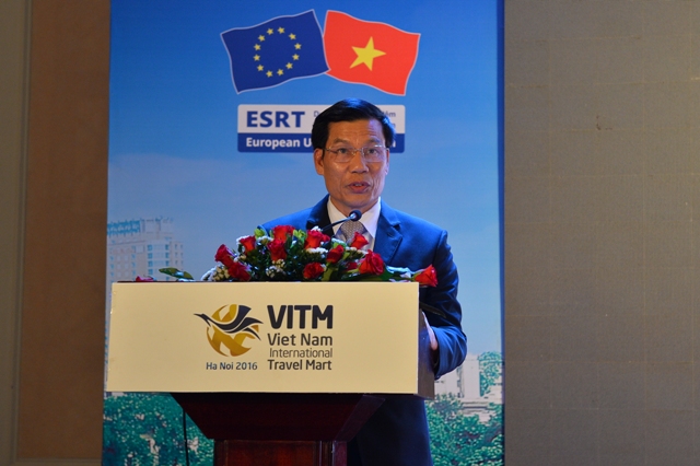 Bộ trưởng Bộ VHTTDL Nguyễn Ngọc Thiện phát biểu tại lễ khai mạc