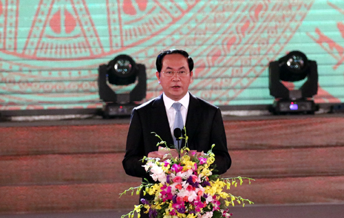 Chủ tịch nước Trần Đại Quang phát biểu tại buổi lễ