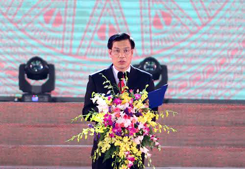 Bộ trưởng Bộ VHTTDL Nguyễn Ngọc Thện phát biểu khai mạc buổi lễ