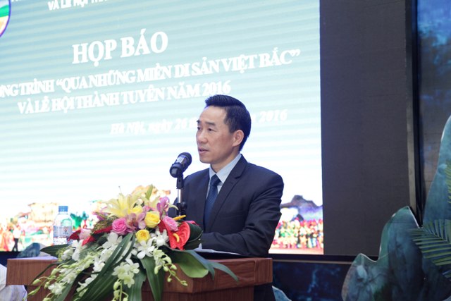 Ông Nguyễn Hải Anh - Phó Chủ tịch UBND tỉnh Tuyên Quang phát biểu tại buổi họp báo