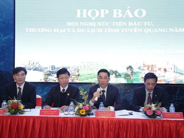 Họp báo Hội nghị Xúc tiến đầu tư thương mại và du lịch tỉnh Tuyên Quang năm 2017
            