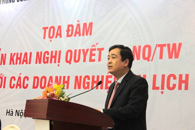 Ông Ngô Đông Hải - Ủy viên dự khuyết Ban Chấp hành Trung ương Đảng, Phó Trưởng Ban Kinh tế Trung ương phát biểu tại tọa đàm