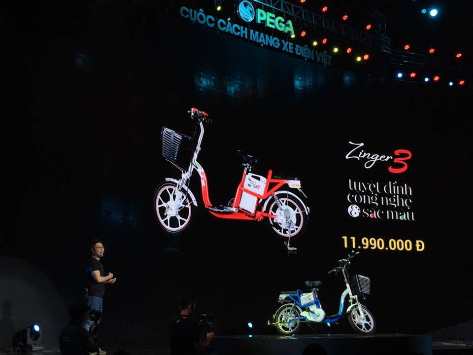 Xe đạp điện Zinger Color 3- Tuyệt đỉnh công nghệ và sắc màu với giá bán lẻ : 11 triệu 990.000 đ/chiếc.