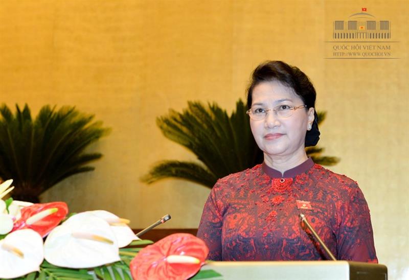 Chủ tịch Quốc hội Nguyễn Thị Kim Ngân phát biểu khai mạc Kỳ họp thứ 3, Quốc hội khóa XIV 