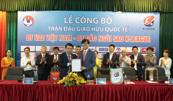 Lễ công bố trận đấu giao hữu quốc tế giữa ĐT U22 Việt Nam và ĐT các Ngôi sao K-League