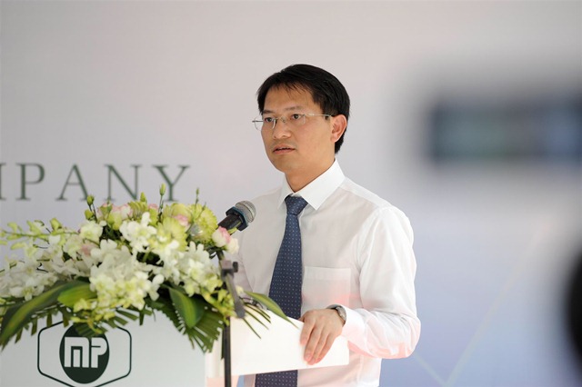 Ông Phạm Quang Huy - Chủ tịch HĐQT VINAMED phát biểu tại lễ khánh thành