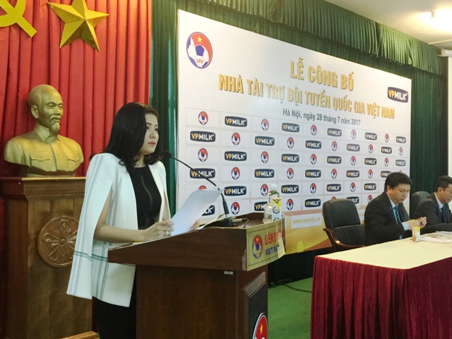 Bà Nguyễn Thị Thu Phương - Chủ tịch HĐQT, Tổng Giám đốc VPMilk phát biểu tại buổi lễ