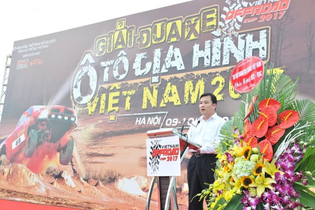 Ông Nguyễn Ngọc Anh – Vụ trưởng vụ TDTT Quần chúng Tổng cục TDTT phát biểu tại lễ khai giải. 