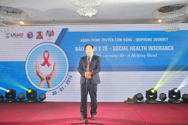 TS. Hoàng Đình Cảnh, Phó Cục trưởng Cục Phòng, chống HIV/AIDS phát biểu tại sự kiện