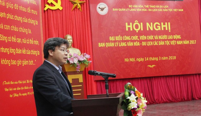  Quyền Trưởng ban Lê Quang Anh phát biểu khai mạc hội nghị
