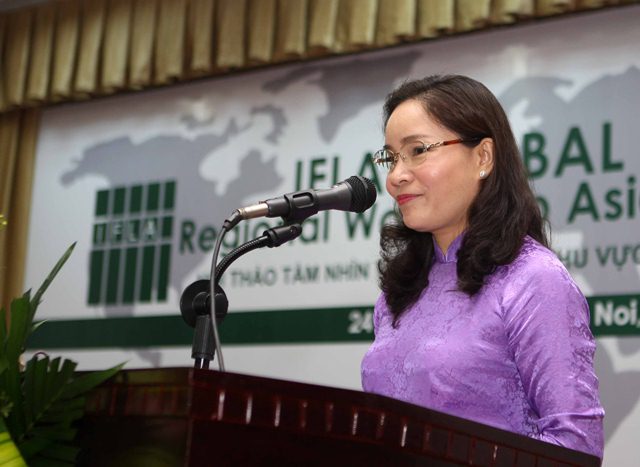 Thứ trưởng Bộ VHTTDL Trịnh Thị Thủy phát biểu tại Hội thảo