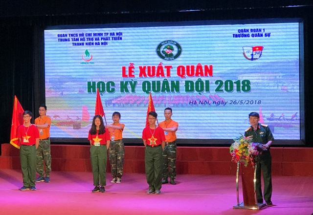 Lễ xuất quân Học kỳ quân đội khóa I, năm 2018.