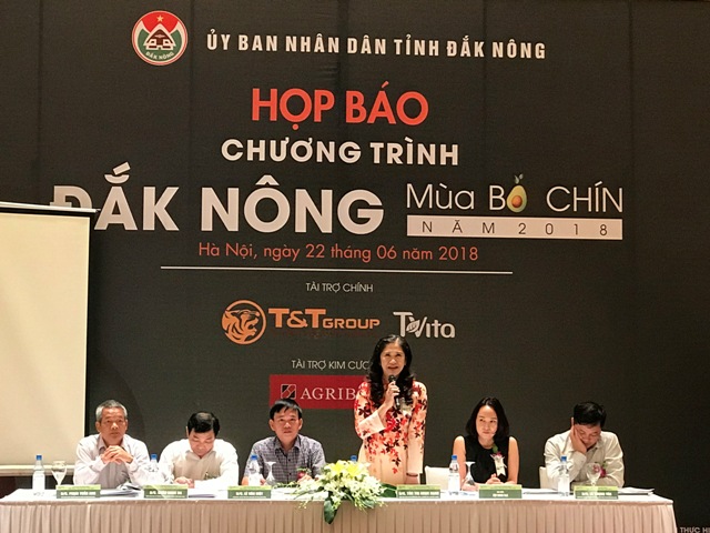 Phó chủ tịch tỉnh Đắk Nông Tôn Thị Ngọc Hạnh phát biểu tại buổi họp báo
