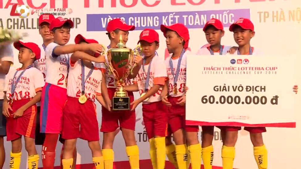 Đội bóng Kid Star Hồ Chí Minh đoạt giải nhất trị giá 60 triệu đồng cùng cúp, cờ lưu niệm, huy chương và voucher Lotteria