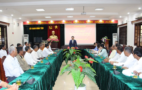 Thứ trưởng, Phó Chủ nhiệm UBDT Lê Sơn Hải dự và chủ trì buổi gặp mặt