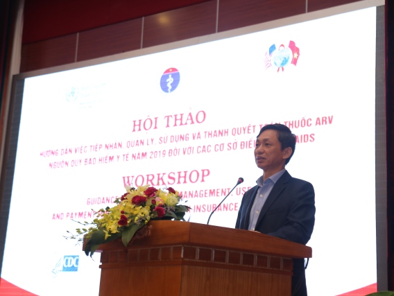 TS. Nguyễn Hoàng Long, Cục trưởng Cục Phòng, chống HIV/AIDS – Bộ Y tế phát biểu tại hội thảo