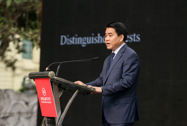 Chủ tịch UBND TP Hà Nội Nguyễn Đức Chung phát biểu tại lễ khai mạc