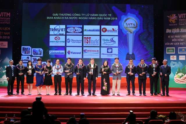  Giải thưởng Công ty Lữ hành Quốc tế đưa khách ra nước ngoài hàng đầu Việt Nam năm 2018