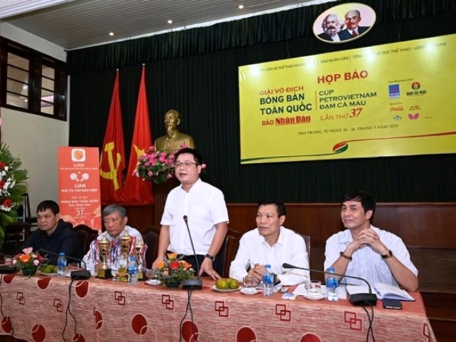 Họp báo giới thiệu về Giải vô địch bóng bàn toàn quốc Báo Nhân Dân lần thứ 37 tranh Cúp PetroVietnam - Đạm Cà Mau 2019,