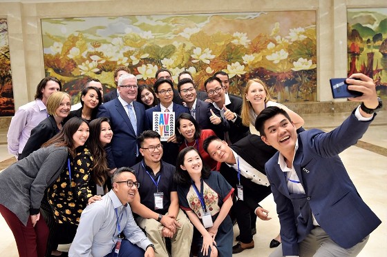 Phó Thủ tướng Vũ Đức Đam và các thành viên Diễn đàn Lãnh đạo trẻ Việt Nam - Australia