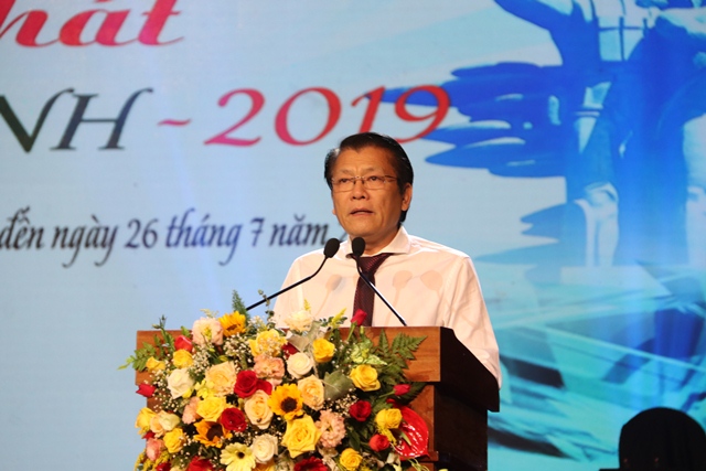 NSND Nguyễn Quang Vinh – Quyền Cục trưởng Cục Nghệ thuật biểu diễn – Phó Trưởng ban Chỉ đạo, Trưởng ban Tổ chức Liên hoan phát biểu và tuyên bố khai mạc Liên hoan