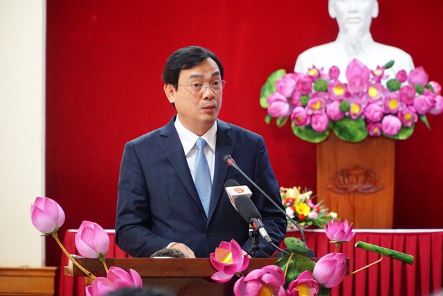 Tổng cục trưởng Tổng cục Du lịch Nguyễn Trùng Khánh phát biểu tại buổi lễ